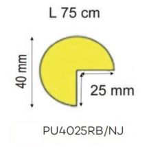 Mw Tools - Esquinera 75 cm x 40 mm rojo/blanco metalworks PU4025RB