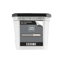 Scell-it - essbox Remaches estándar Alu/Acero - Cabeza plana - Ø4 mm x 8 mm - Caja de 500 - EX-9445124008