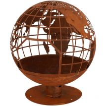Esschert Design - Brasero con forma de globo terráqueo