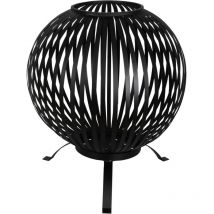 Brasero esfera enrejada acero al carbono negro FF400 Esschert Design