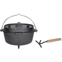 Esschert Design - Casseruola di Ghisa 6,5 l Nera FF235 Nero