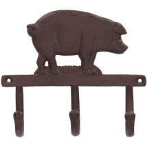 Best For Boots - Esschert Design Hakenleiste Schwein dreifach - Gusseisen