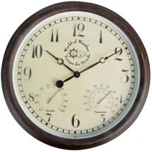 Horloge de station avec thermo-hygromètre 30,5cm TF008