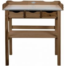 Pflanztisch mit 3 Schubläden Braun - Holz - Esschert Design
