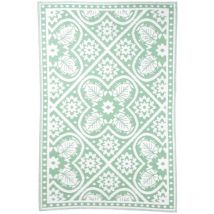 Esschert Design - Tappeto da Esterno 182x122 cm a Tessere Verde e Bianco Verde
