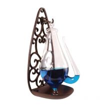 Baromètre verre tonnerre avec support en fonte