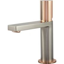 Allure miscelatore per lavabo basso in acciaio inox e oro rosa - Essebagno