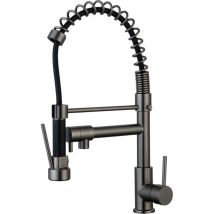 Essebagno Big Pro Spültischmischer Mit Beweglicher Handbrause Metallgrau