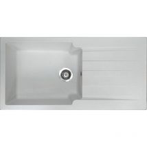 Essebagno - vier 1 grande cuve 1 égouttoir Sierra résine blanc