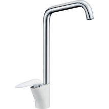 Essebagno Galet Waschtischmischer Mit Hohem Auslauf Weiß Und Chrom
