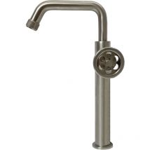 Essebagno - Indus Grifo de lavabo alto de acero cepillado