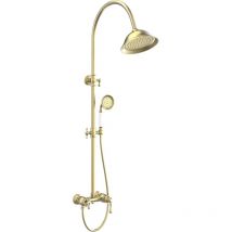 Leeds mechanische Retro-Duschsäule gebürstetem Gold - Essebagno