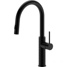 Miscelatore per lavabo Architek con doccetta estraibile nera - Essebagno