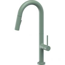 Portofino mezclador de lavabo con teleducha gris verde - Essebagno