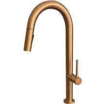 Essebagno Portofino Spültischmischer mit ausziehbarer Handbrause Kupfer gebürstet