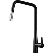 Style Rubinetto da cucina con doccetta in nero e cromo - Essebagno