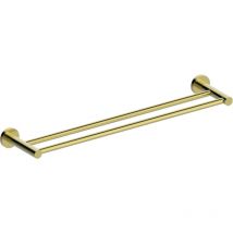 Essebagno - Toallero Luisa 2 barras acero inoxidable dorado cepillado