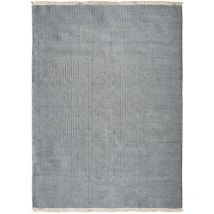 Thedecofactory - essence - Tapis en jute et coton avec franges gris clair 190x290
