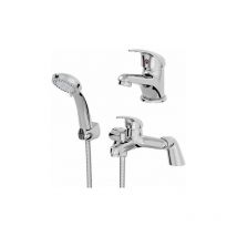 Basin Mixer Tap and Bath Shower Mixer Tap Set - Essentials
