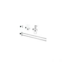 Grohe - Essentials Cube - Ensemble d'accessoires pour salle de bains 4 en 1, chrome 40847001