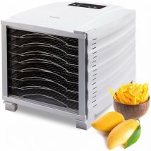 Essiccatore Biochef Arizona a 8 ripiani, con vassoi in acciaio inosssidabile, timer digitale di 24 ore, porta trasparente e 3 anni di garanzia