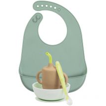 Esslernset mit Lätzchen 4-teilig