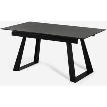 Esstisch 160-200x90cm Ausziehbar Modern Marmor-effekt Caracas - Schwarz