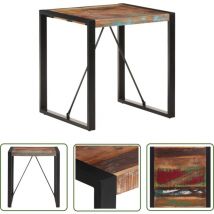 Doc&et² - The Living Store Esstisch 70x70x75 cm Recyceltes Massivholz - Industrieller Tisch - Esstisch Holz - Recyceltes Holz - Vintage Tisch - Retro