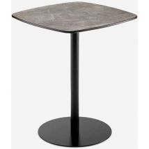 Esstisch Bar Küche Restaurant 60x60x74cm Schwarz Marmoreffekt Mikee