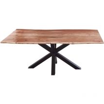 Esstisch Baumkante massiv Akazie natur 120 x 80 schwarz FELINA