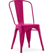 Esszimmerstuhl - Industriedesign - Stahl - Neuauflage - Stylix Fuchsia