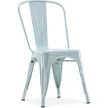 Esszimmerstuhl - Industriedesign - Stahl - Neuauflage - Stylix Blasses Grün