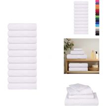 Essuie-mains 10 pcs blanc 50x100 cm 360 g/m² 100% coton - Serviette à Main - Serviettes à Main - Essuie-mains - Serviette