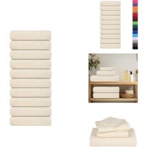 Essuie-mains 10 pcs crème 50x100 cm 360 g/m² 100% coton - Serviette à Main - Serviettes à Main - Essuie-mains - Serviette