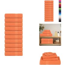 Essuie-mains 10 pcs orange 50x100 cm 360 g/m² 100% coton - Serviette à Main - Serviettes à Main - Essuie-mains - Serviette