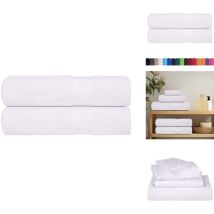 Essuie-mains 2 pcs blanc 50x100 cm 360 g/m² 100% coton - Serviette à Main - Serviettes à Main - Essuie-mains - Serviette