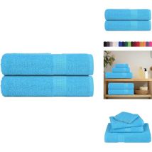 Essuie-mains 2 pcs turquoise 50x100 cm 360 g/m² 100% coton - Serviette à Main - Serviettes à Main - Essuie-mains - Serviette