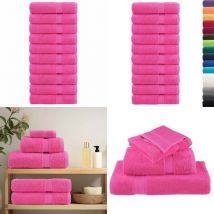 Vidaxl - Essuie-mains de qualité supérieure solund 10 pcs rose 600 g/m² - Essuie Mains - Serviette Main - Serviettes De Toilette - Coton - Rose