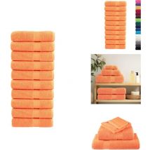 Essuie-mains de qualité supérieure solund 10pcs orange 600 g/m² - Essuie Mains - Serviette Main - Serviettes De Toilette - Coton - Lavable En Machine