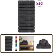 Essuie-mains de qualité supérieure solund 50 pcs anthracite - Essuie Mains - Serviette Main - Serviettes - Textile Maison - Linge De Toilette
