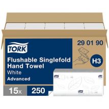 Tork Essuie-mains plies en V blancs H3 (15x250) - 290190