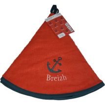 Essuie mains torchon rond 60 cm Ancre breizh bretagne