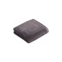 Essuie-mains vegan life Gr. 50x100cm gris foncé 100% BIO-coton ca.580 g/m