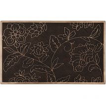 Unimasa - Essuie-pieds Floral en Gomme 75 cm