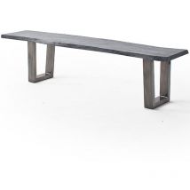 Esszimmer Sitzbank mit 160 cm Breite, Akazie massiv, grau sandgestrahlt - COSENZA-06