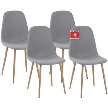 Esszimmerstühle 4er Set fano Grau- Komfortabler Polsterstuhl für Modernes und Stilvolles Design am Esstisch - Küchenstuhl oder Stuhl Esszimmer mit