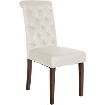 Esszimmerstuhl Lisburn creme Samt