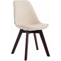 Esszimmerstuhl Manado Kunstleder creme walnuss