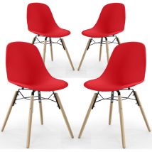 Esszimmerstuhl - Skandinavisches Design - Holzbeine - 4er-Set - Skögur