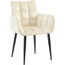 Esszimmerstuhl Tirana Samt creme
